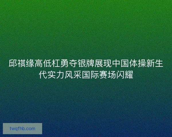 邱祺缘高低杠勇夺银牌展现中国体操新生代实力风采国际赛场闪耀